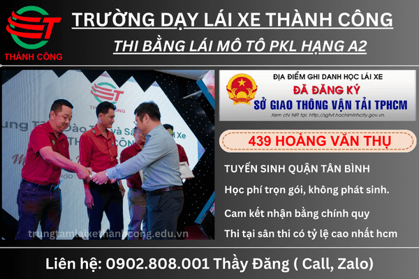 đăng ký học bằng lái mô tô a2 tân bình