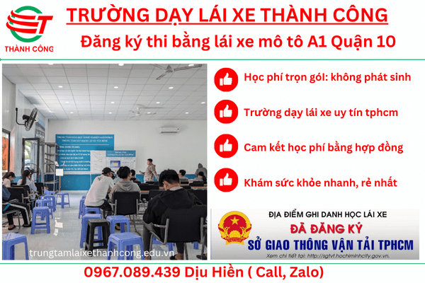 thi bằng lái xe máy quận 10