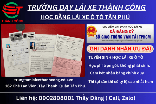 hồ sơ ghi danh học lái xe 4 bánh