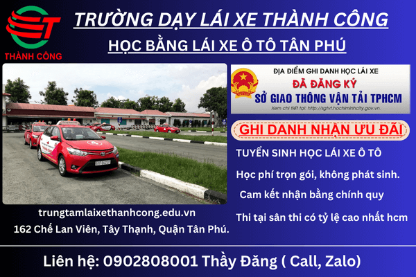 học bằng lái xe 4 bánh tân phú