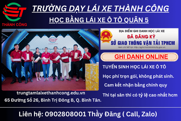 học bằng lái xe ô tô quận 5
