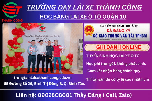 học bằng lái xe ô tô quận 10