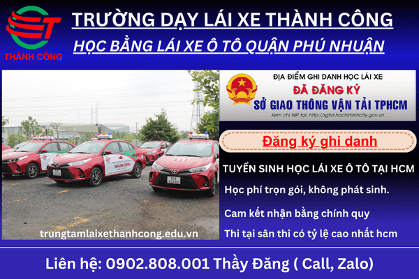 Học lái xe ô tô quận Phú Nhuận