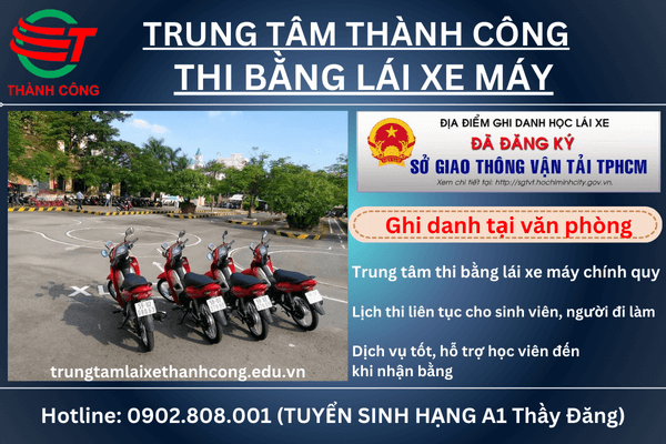 trung tâm thi bằng lái xe máy