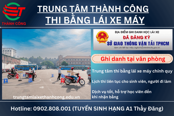 đăng ký thi bằng lái xe máy ở đâu