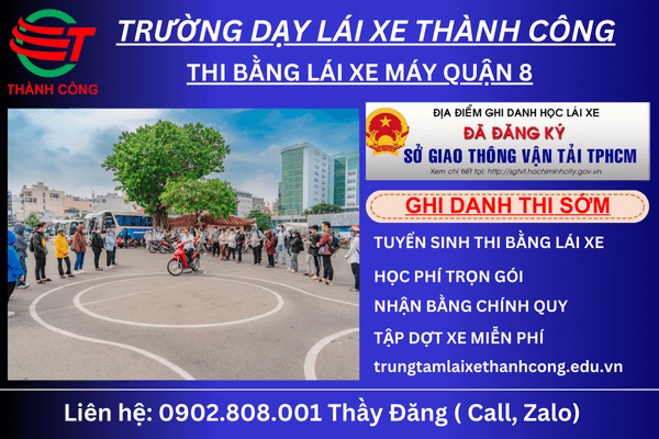thi bằng lái xe máy a1 quận 8