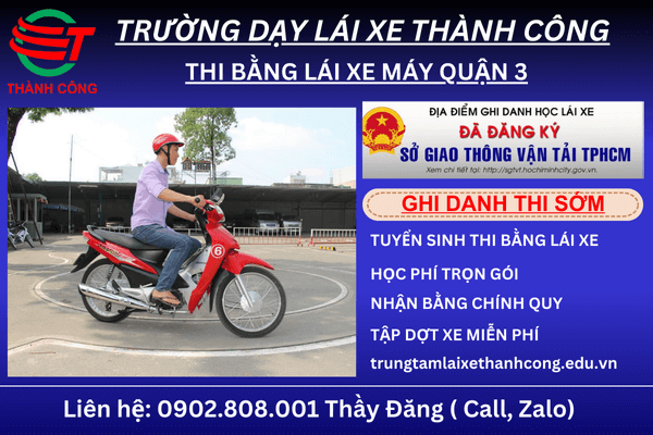 thi bằng lái xe máy quận 3
