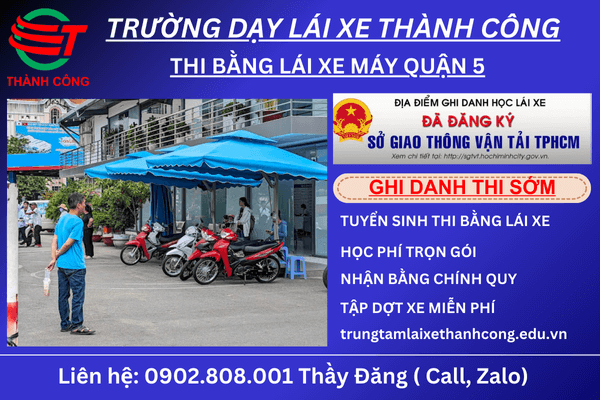 thi bằng lái xe a1 quận 5