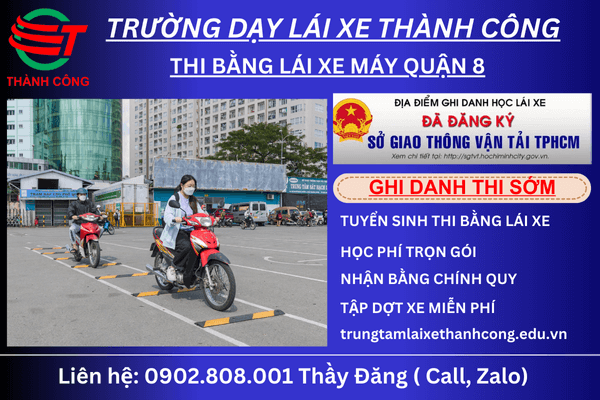 thi bằng lái xe quận 8